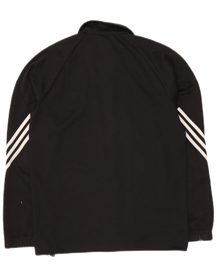 ADIDAS Mens Climalite Tracksuit Top Jacket Medium Black Polyester