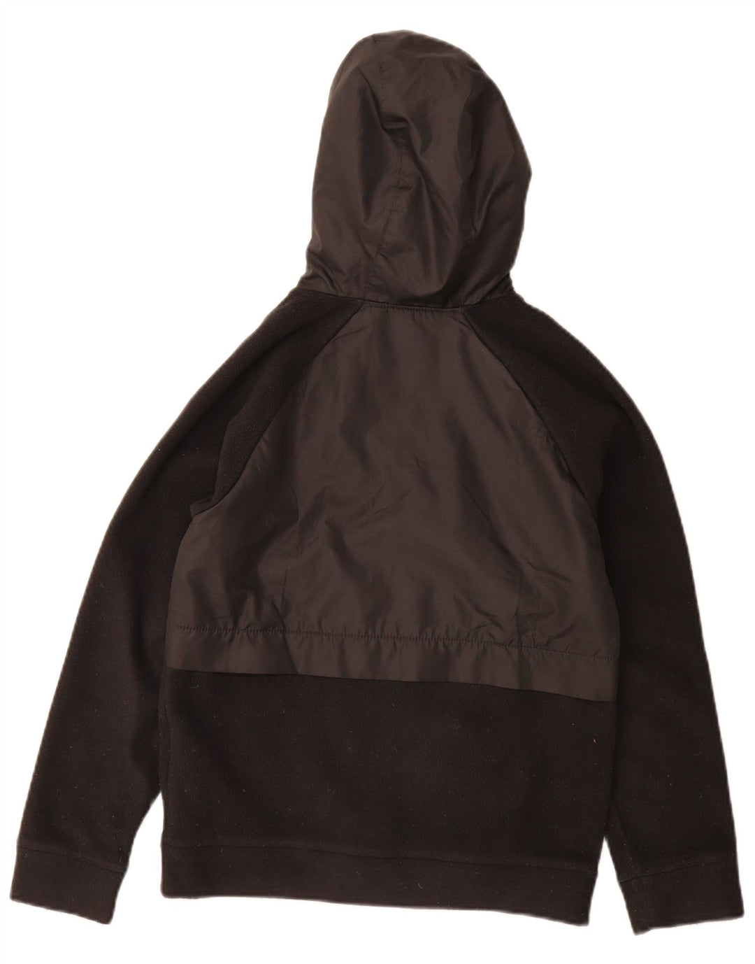 Nike Boys Hooded Fleece Jacket 10-11 Years Medium Black Polyester