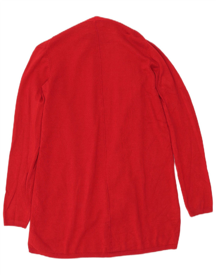 Zara Womens Open Cardigan Sweater UK 10 Small Red Viscose