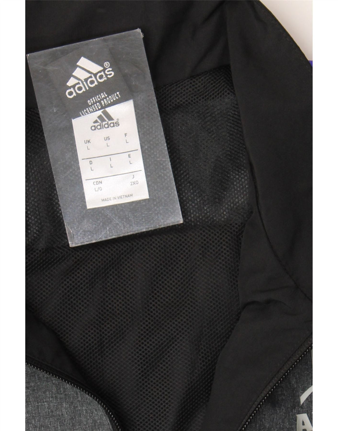 Adidas Mens All Blacks Graphic Tracksuit Top Jacket Large Black Colourblock