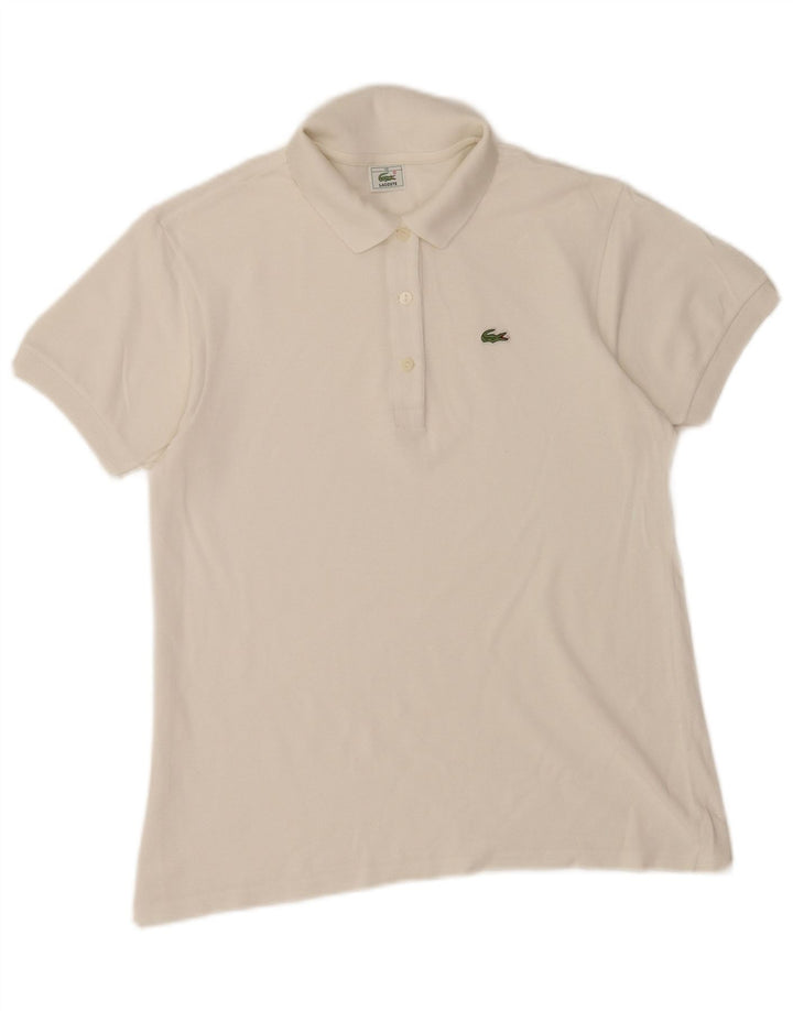 Lacoste Womens Polo Shirt Size 40 Medium White