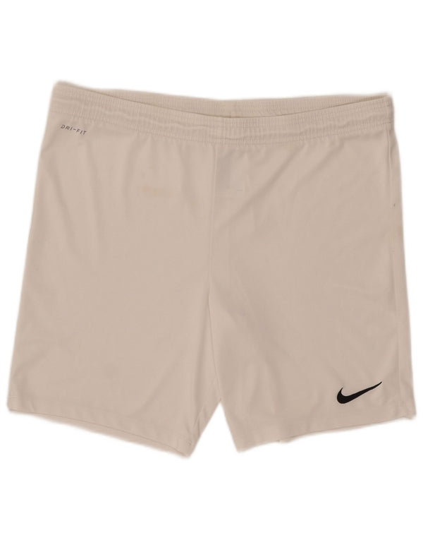 Nike Mens Dri Fit Sport Shorts Large White Polyester
