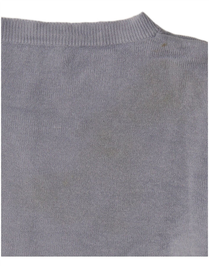 Marks & Spencer Womens Oversized Crew Neck Jumper Sweater UK 10 Small Blue