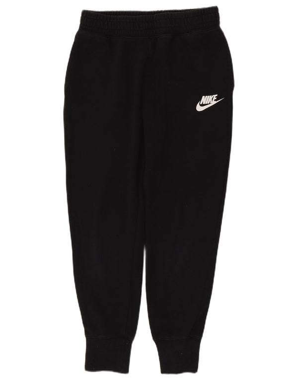 NIKE Girls Tracksuit Trousers Joggers 12-13 Years Large Black Cotton