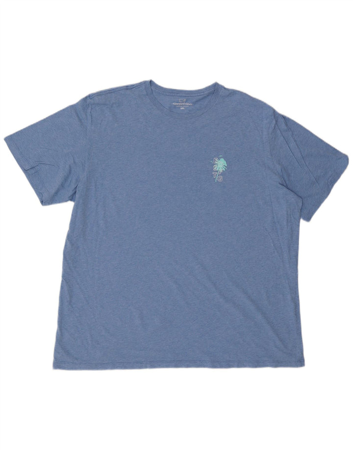 VINEYARD VINES Mens Graphic T-Shirt Top 2XL Blue Cotton