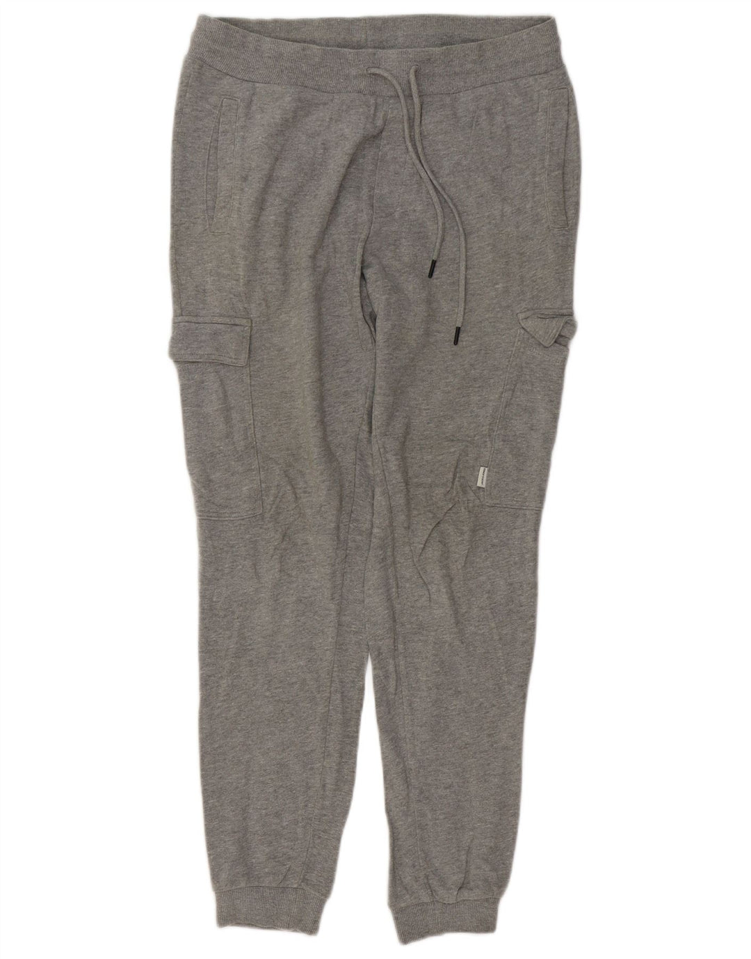 JACK & JONES Mens Cargo Tracksuit Trousers Joggers Medium  Grey Cotton