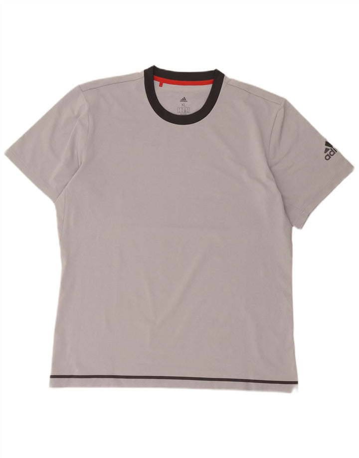 Adidas Mens Graphic T-Shirt Top XL Grey Polyester