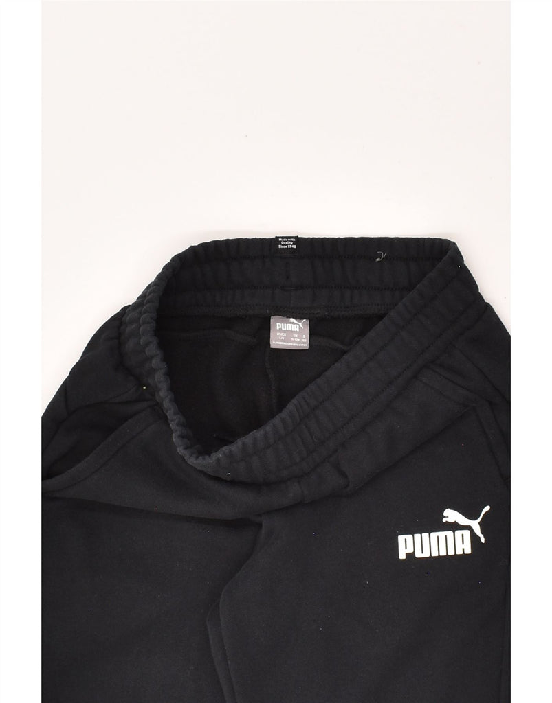 PUMA Boys Tracksuit Trousers Joggers 11-12 Years Black Cotton | Vintage Puma | Thrift | Second-Hand Puma | Used Clothing | Messina Hembry 