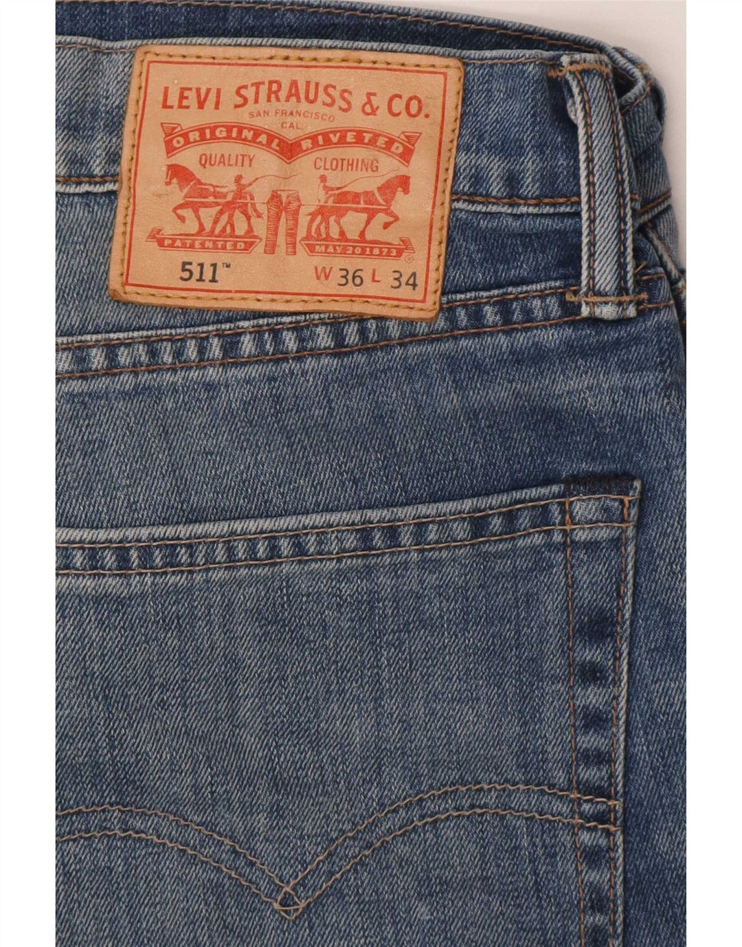 Levi's Mens 511 Tapered Slim Jeans W36 L28 Blue Cotton