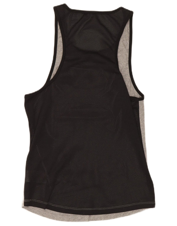 Jack & Jones Mens Graphic Vest Top Small Grey Flecked Cotton