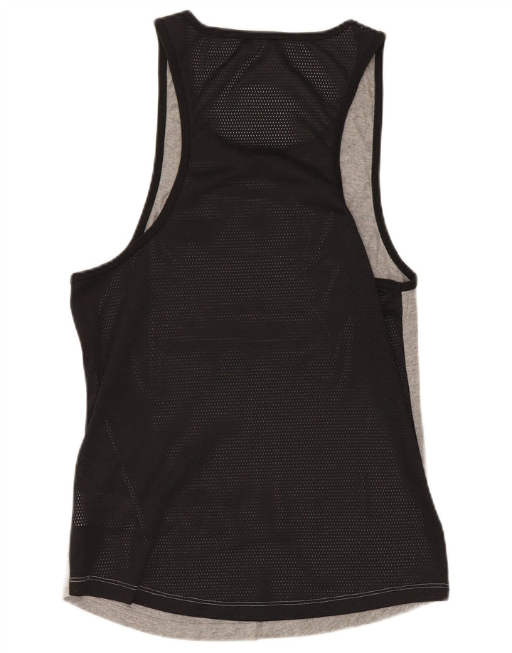 Jack & Jones Mens Graphic Vest Top Small Grey Flecked Cotton