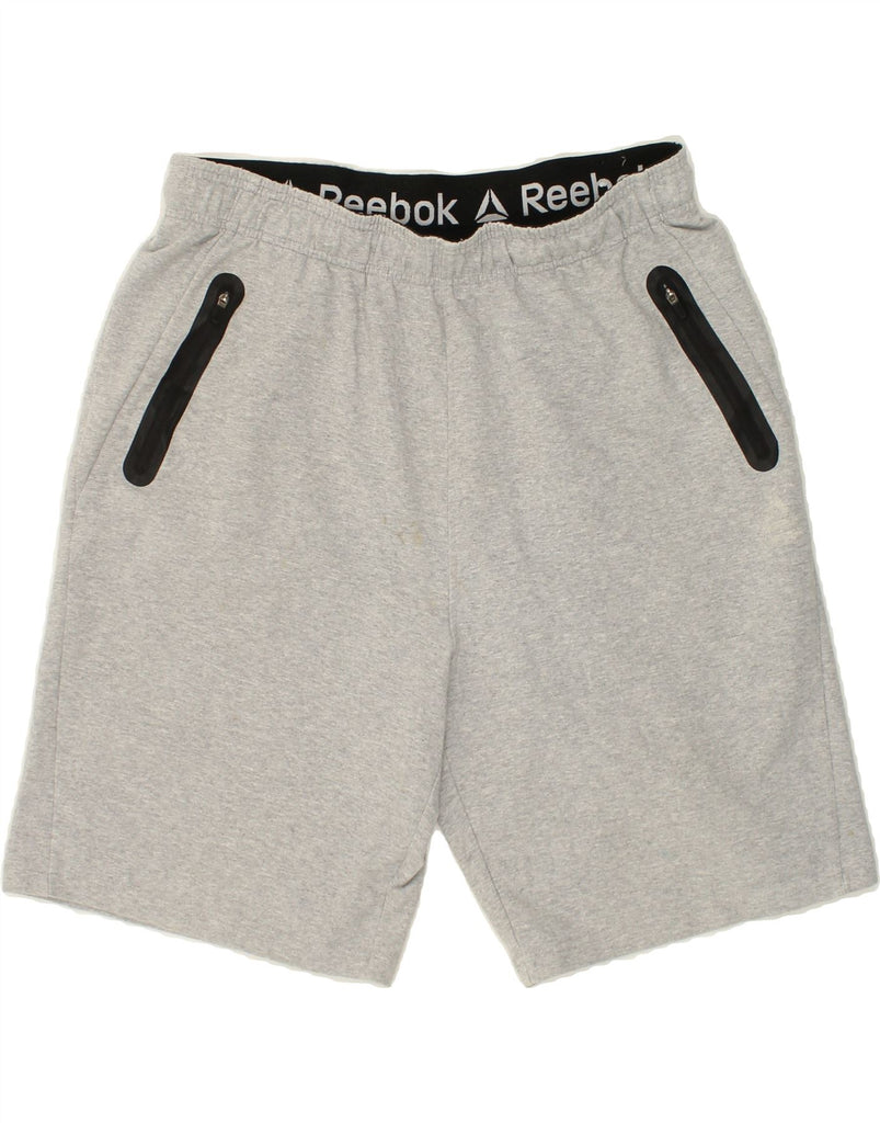 REEBOK Mens Sport Shorts Large Grey Cotton | Vintage Reebok | Thrift | Second-Hand Reebok | Used Clothing | Messina Hembry 