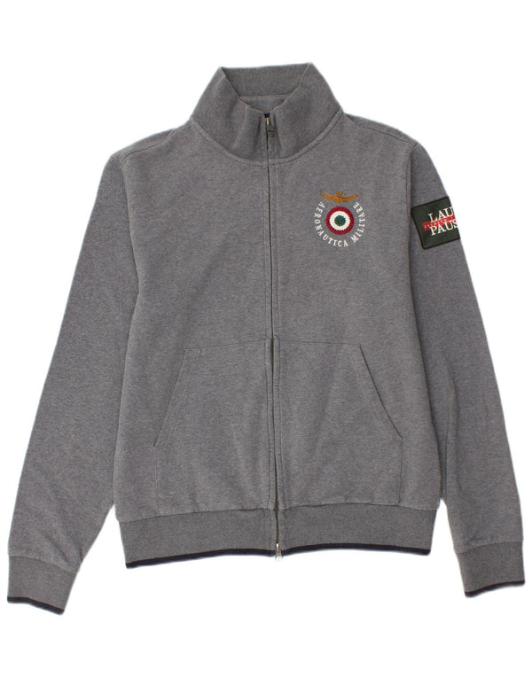 Aeronautica Militare Boys Tracksuit Top Jacket 15-16 Years Large Grey