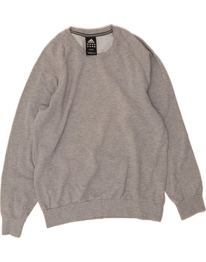 ADIDAS Mens Sweatshirt Jumper Medium Grey Cotton Vintage Adidas and Second-Hand Adidas from Messina Hembry 