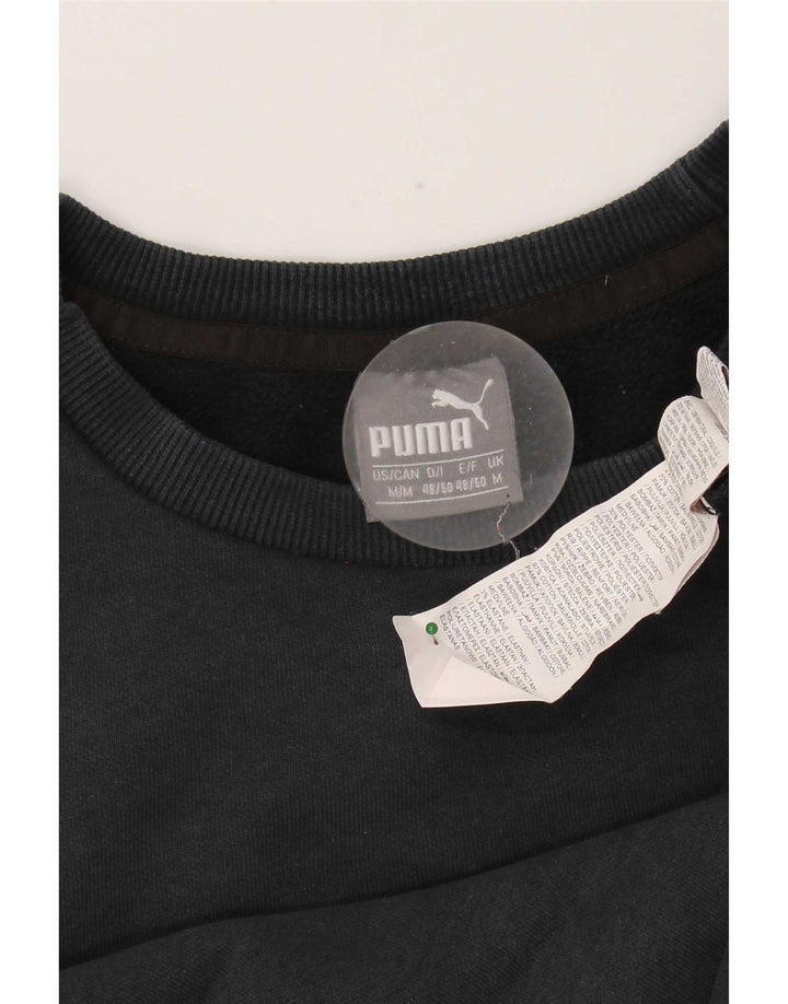 Puma Mens Graphic Sweatshirt Jumper Medium Black Cotton