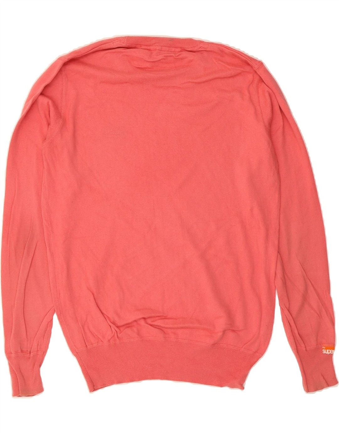 SUPERDRY Womens Crew Neck Jumper Sweater UK 14 Medium Pink Cotton Vintage Superdry and Second-Hand Superdry from Messina Hembry 