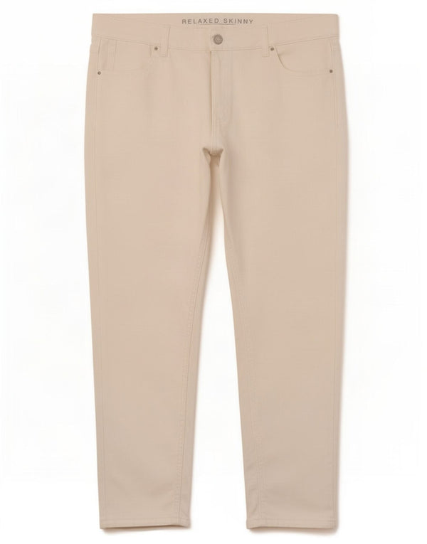 Marks & Spencer Womens Relaxed Casual Trousers UK 16 Large W34 L27 White