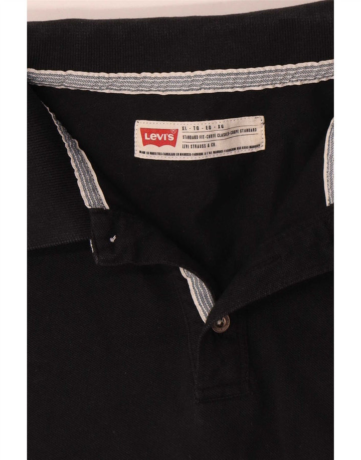 Levi's Mens Polo Shirt XL Black Cotton