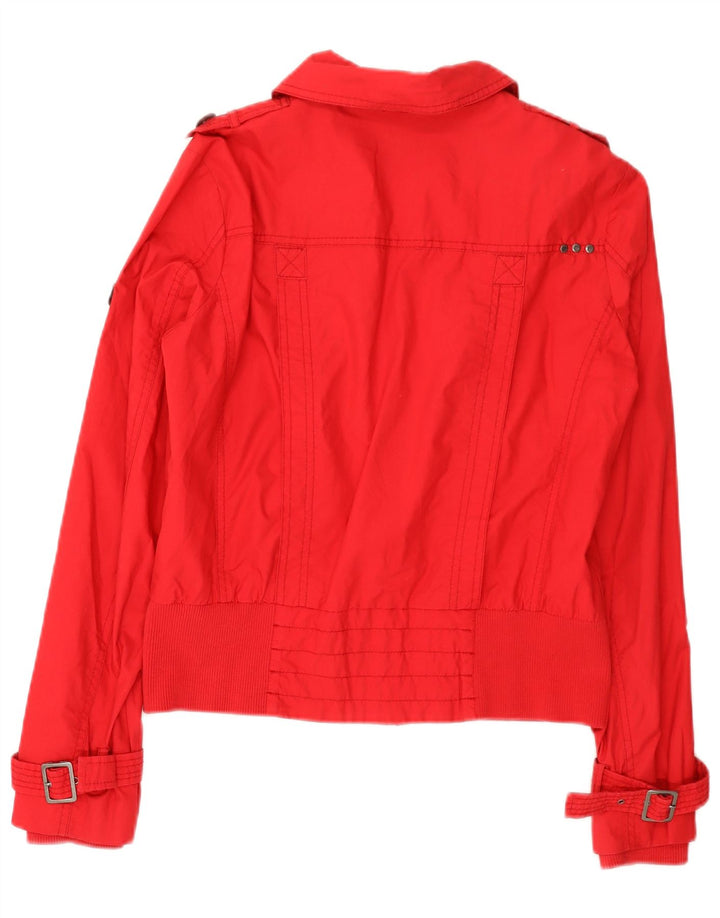 Esprit Womens Military Jacket UK 14 Large Red Cotton