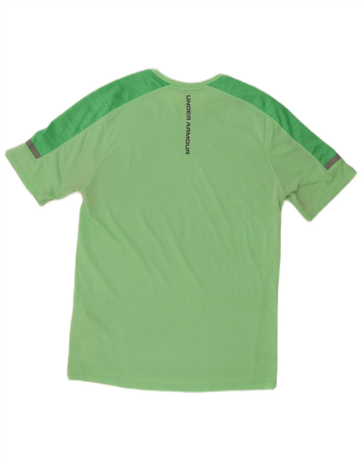 UNDER ARMOUR Mens Graphic T-Shirt Top Small Green Colourblock Polyester
