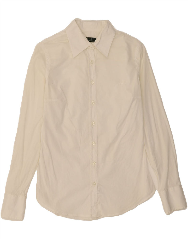 FRED PERRY Womens Shirt UK 10 Small White Cotton Vintage Fred Perry and Second-Hand Fred Perry from Messina Hembry 