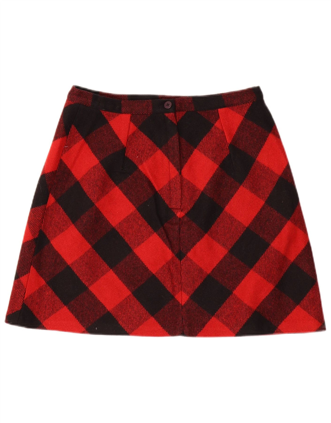 SUPERDRY Womens Mini Skirt Medium W30  Red Gingham Wool