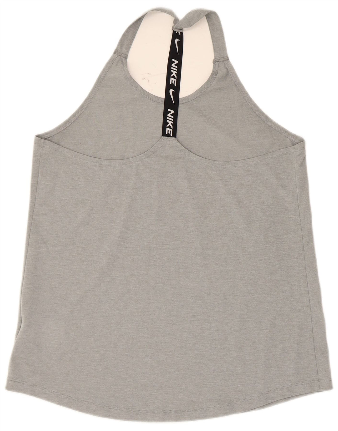 Nike Womens Dri Fit Graphic Vest Top UK 14 Large Grey Polyester