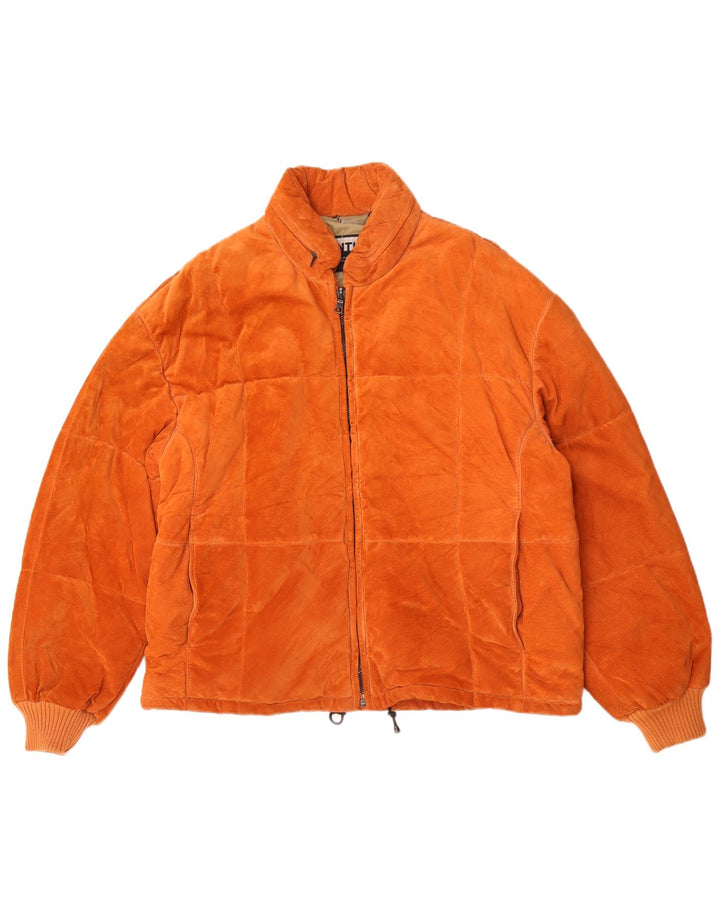 Fox Womens Hooded Suede Jacket UK 18 XL Orange
