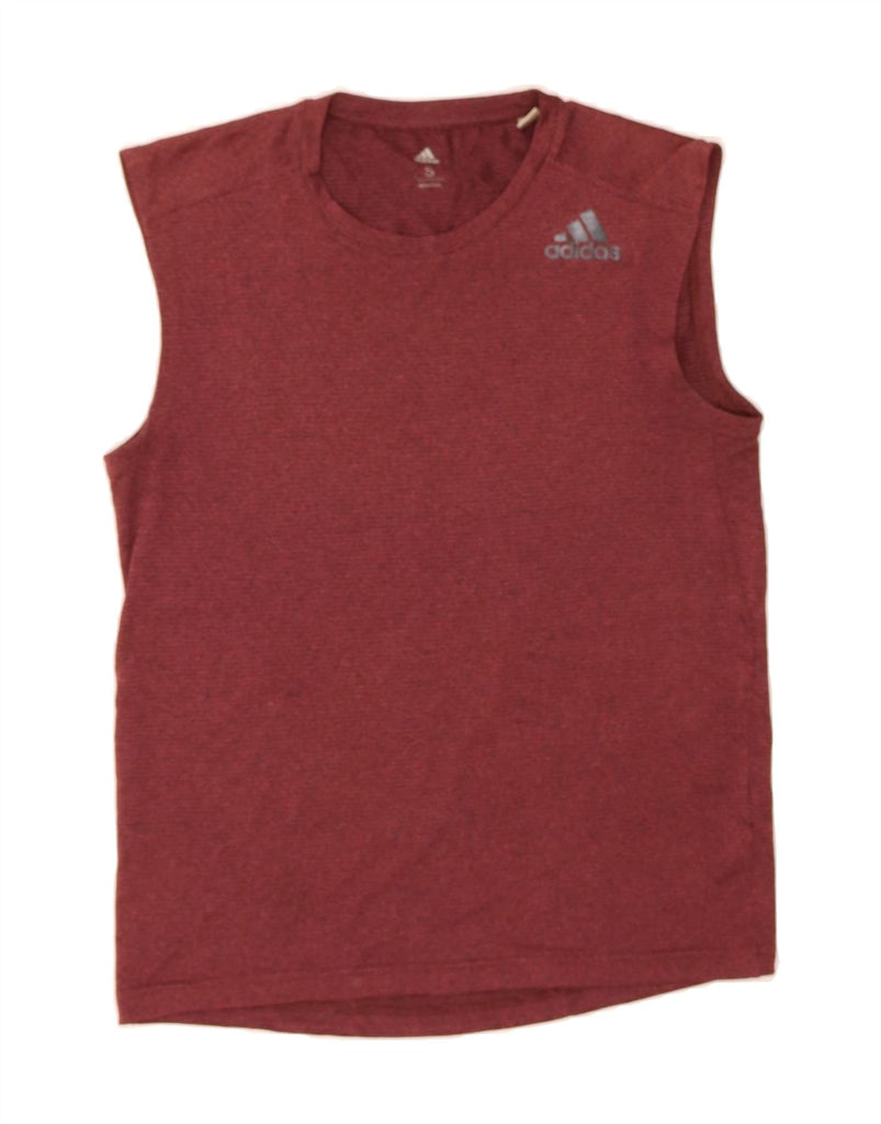 ADIDAS Mens Climacool Vest Top Small Burgundy Pinstripe Vintage Adidas and Second-Hand Adidas from Messina Hembry 