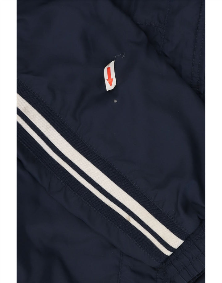 Nike Mens Tracksuit Top Jacket UK 38/40 Medium Navy Blue Colourblock Nylon