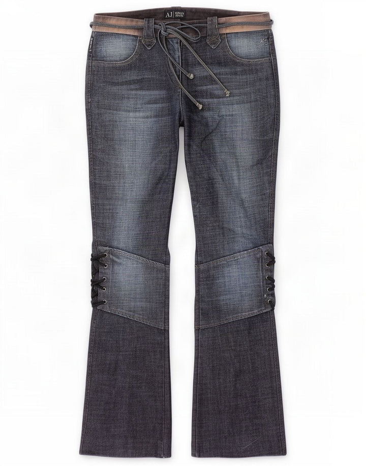 Armani Womens Bootcut Jeans UK 12 Medium W30 L31 Blue Cotton