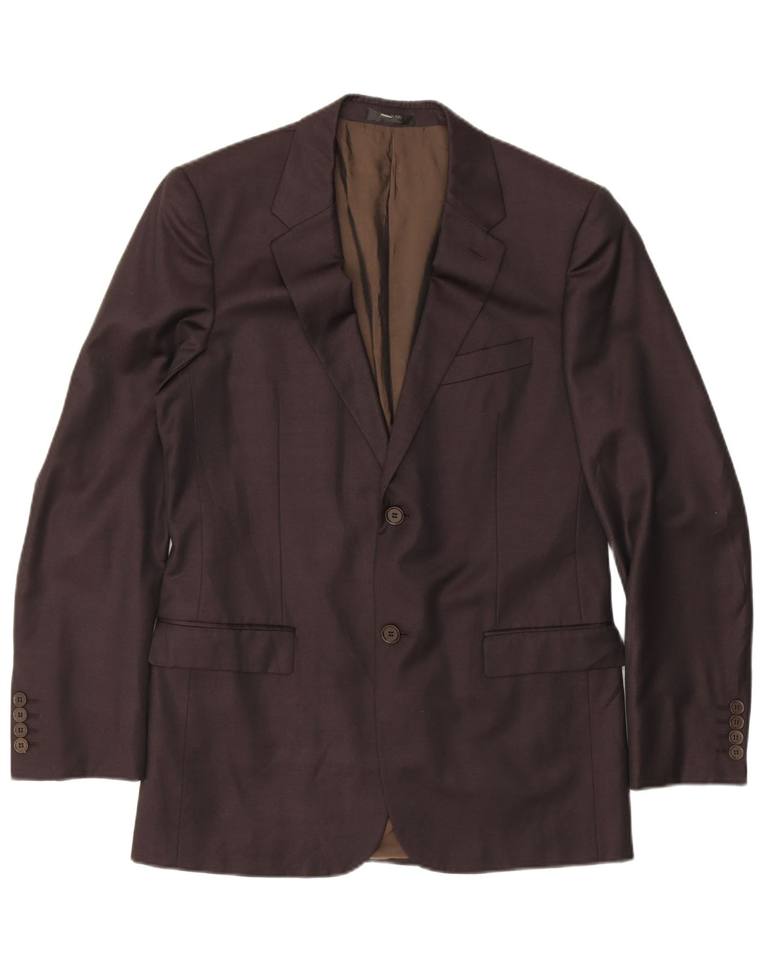 Calvin Klein Mens 2 Button Blazer Jacket Large Burgundy New Wool