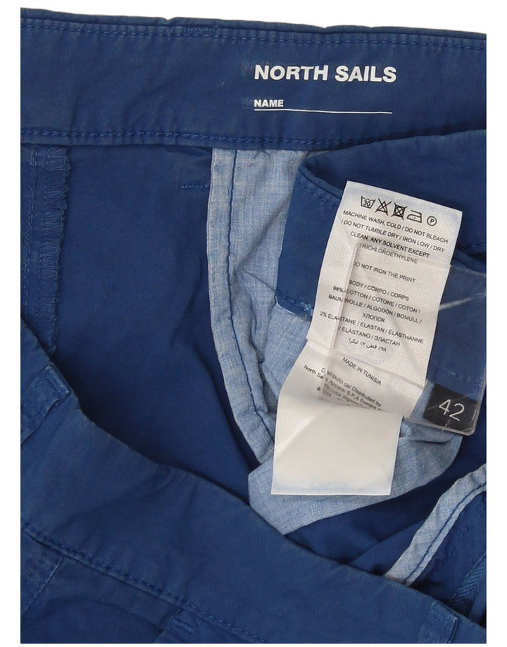 North Sails Mens Chino Shorts W42 2XL Blue Cotton