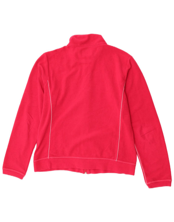 Champion Womens Zip Fleece Jacket UK 16 Large Pink Polyester