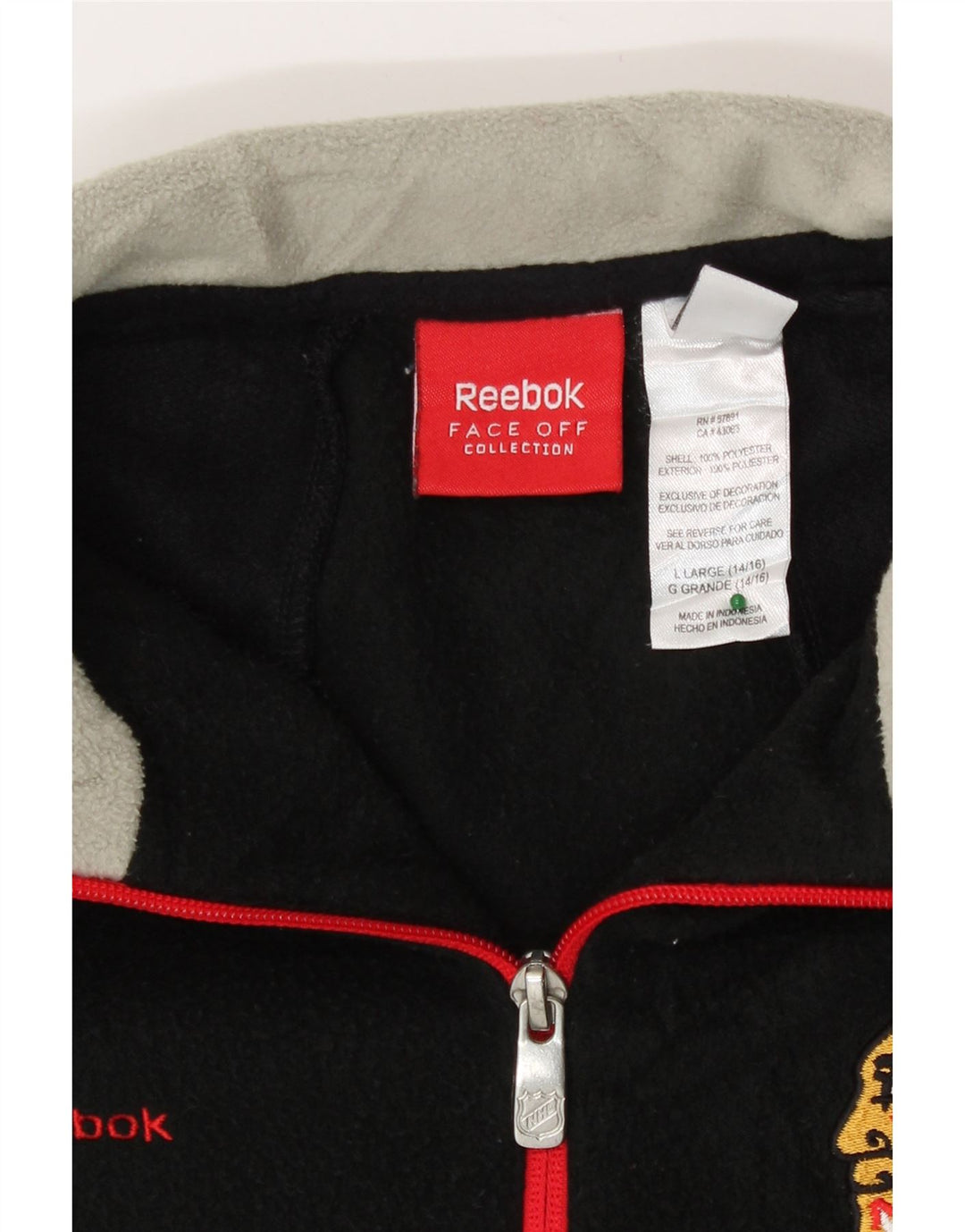 Reebok Boys Graphic Fleece Jumper 12-13 Years Large Black