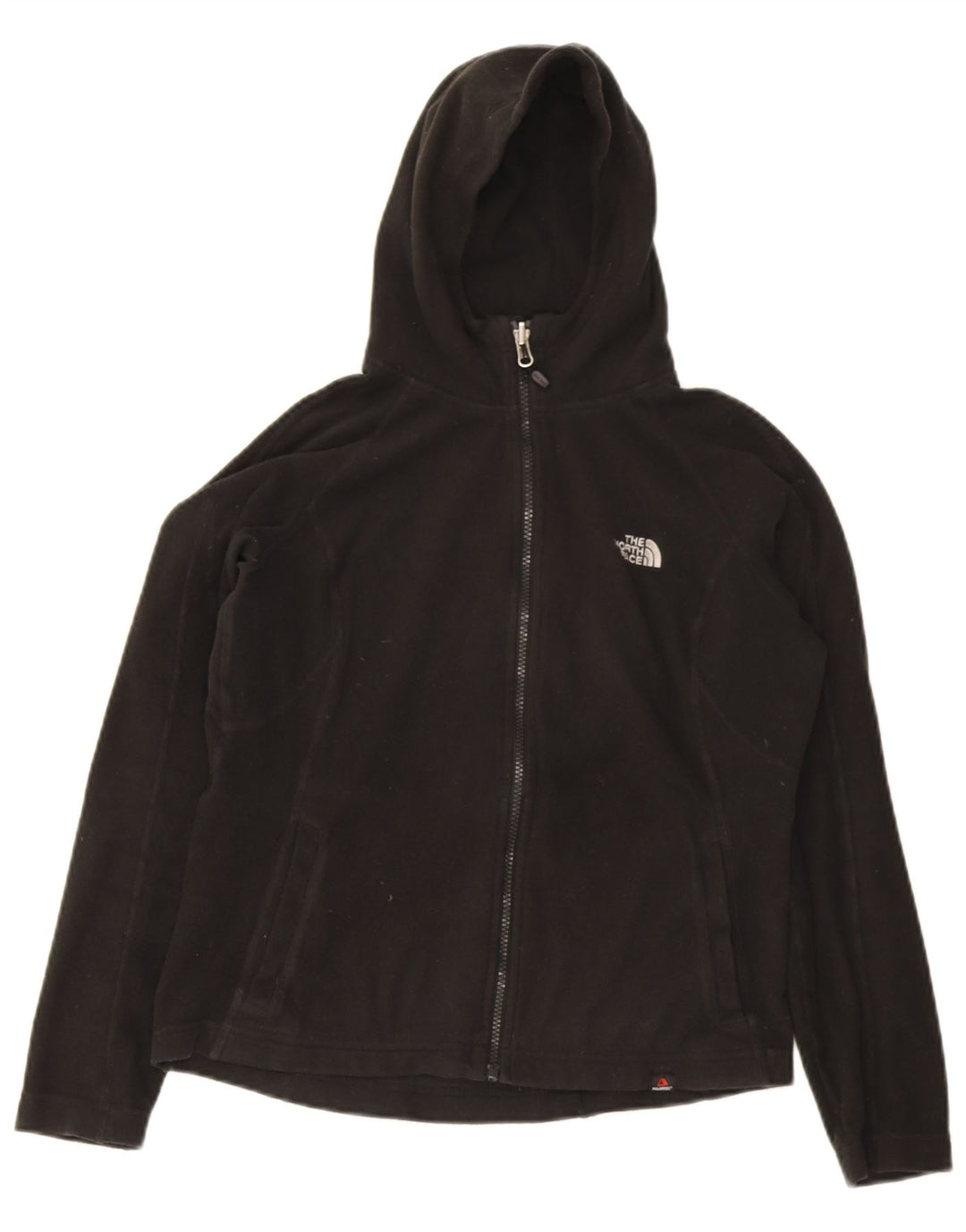 The North Face Womens Hooded Fleece Jacket UK 12 Medium Black Polyester
