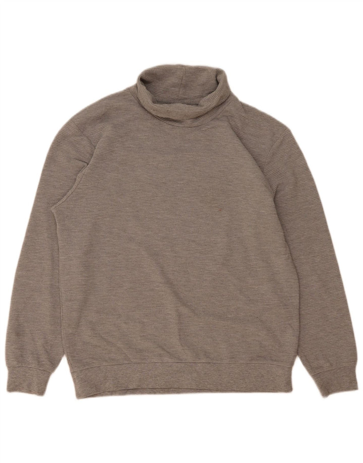Zara Mens Roll Neck Jumper Sweater Large Grey Polyester