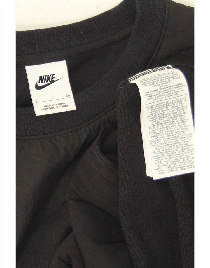 Nike Mens Graphic Sweatshirt Jumper Small Black Polyamide