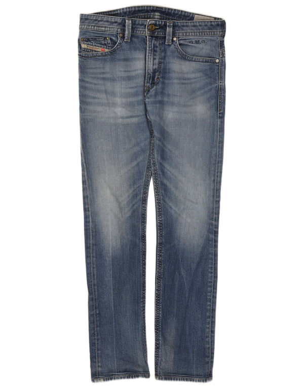 Diesel Mens Thavar Slim Fit Skinny Jeans W28 L30 Blue Cotton