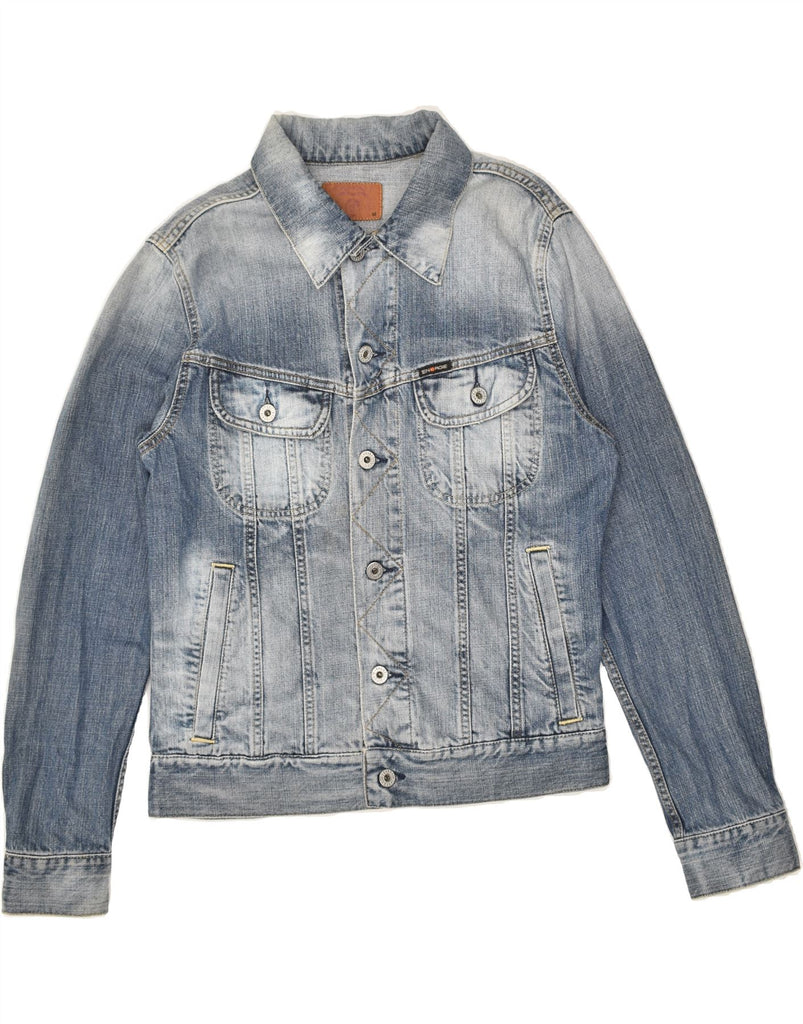 ENERGIE Mens Denim Jacket UK 38 Medium Blue Cotton | Vintage Energie | Thrift | Second-Hand Energie | Used Clothing | Messina Hembry 