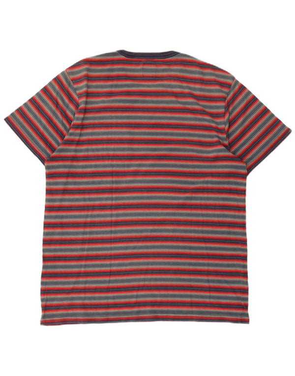 Vans Mens T-Shirt Top Large Red Striped