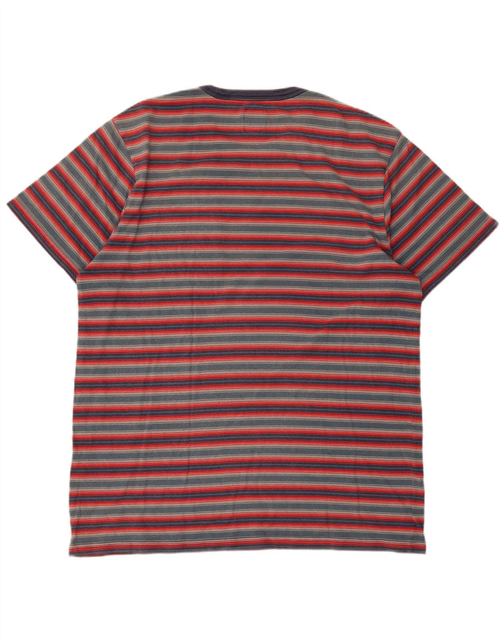 Vans Mens T-Shirt Top Large Red Striped