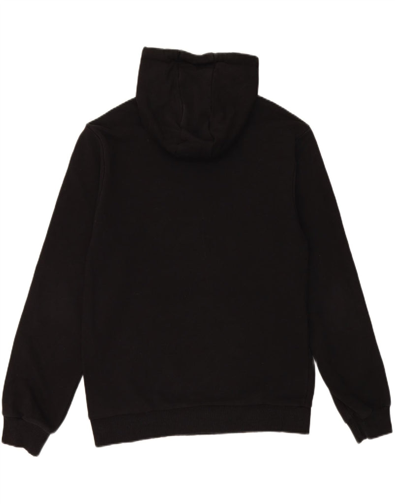 FILA Mens Graphic Hoodie Jumper Small Black Colourblock Cotton Vintage Fila and Second-Hand Fila from Messina Hembry 