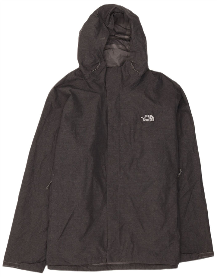 The North Face Mens Hooded Rain Jacket UK 46 3XL Grey