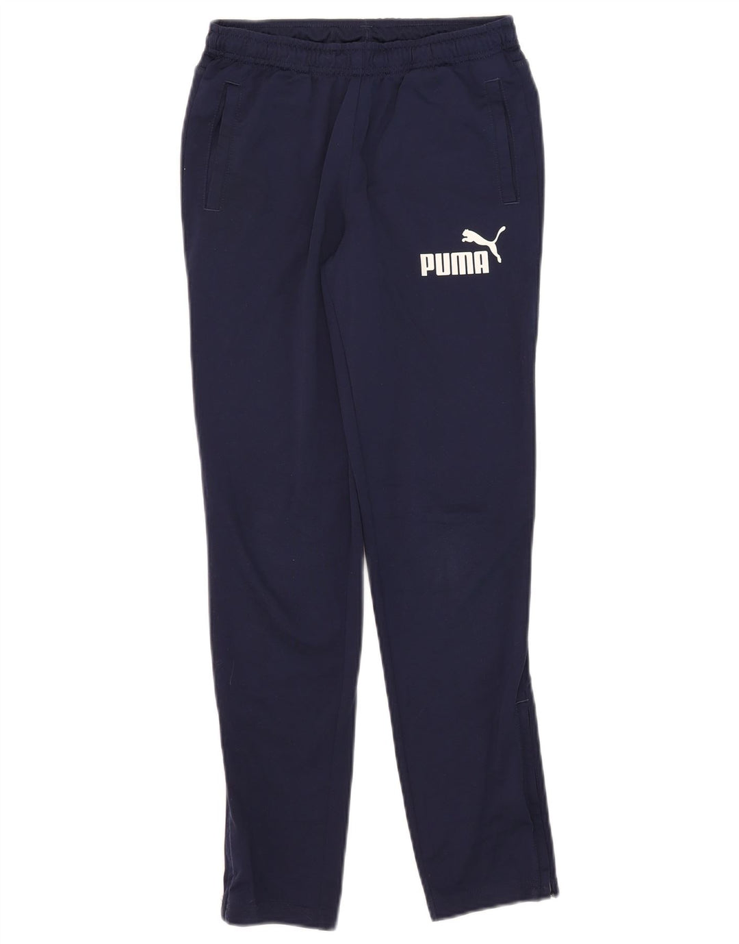 Puma Boys Graphic Tracksuit Trousers 11-12 Years Navy Blue Polyester