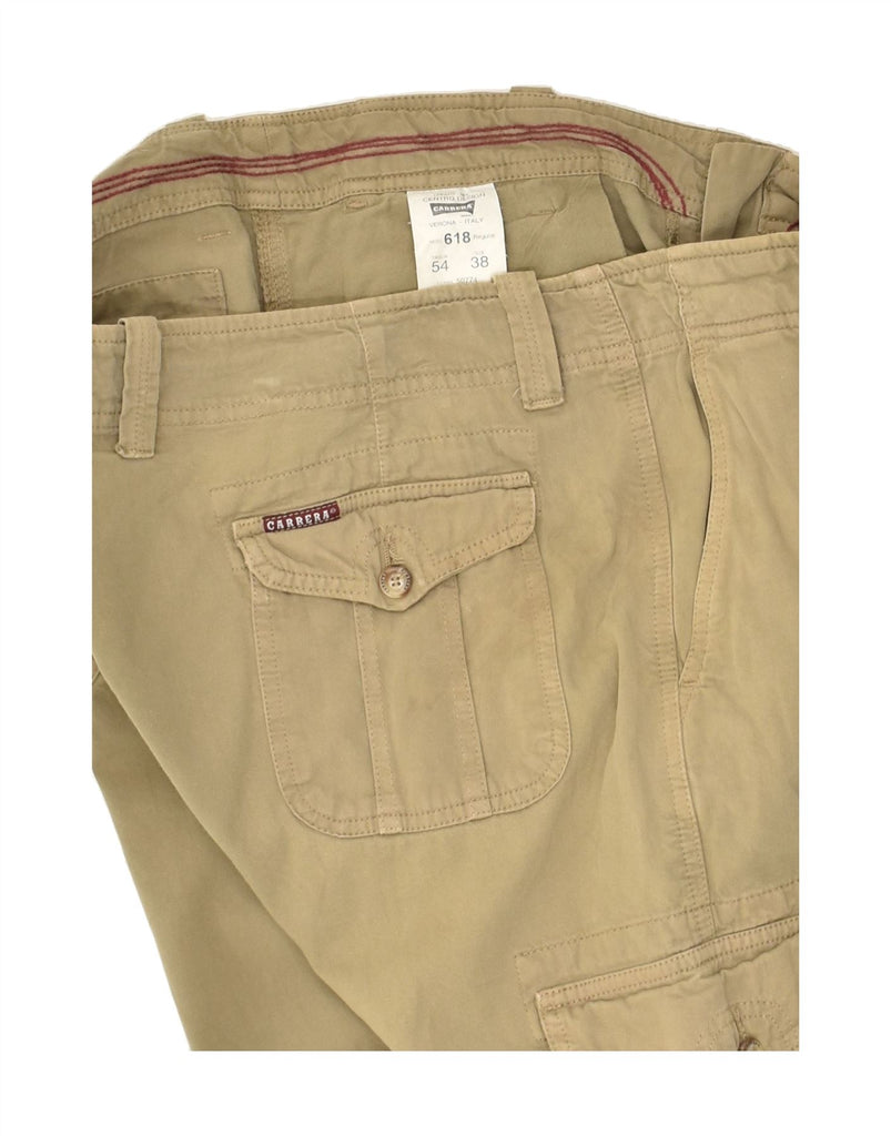 CARRERA Mens Cargo Shorts W38 XL  Brown Cotton | Vintage Carrera | Thrift | Second-Hand Carrera | Used Clothing | Messina Hembry 