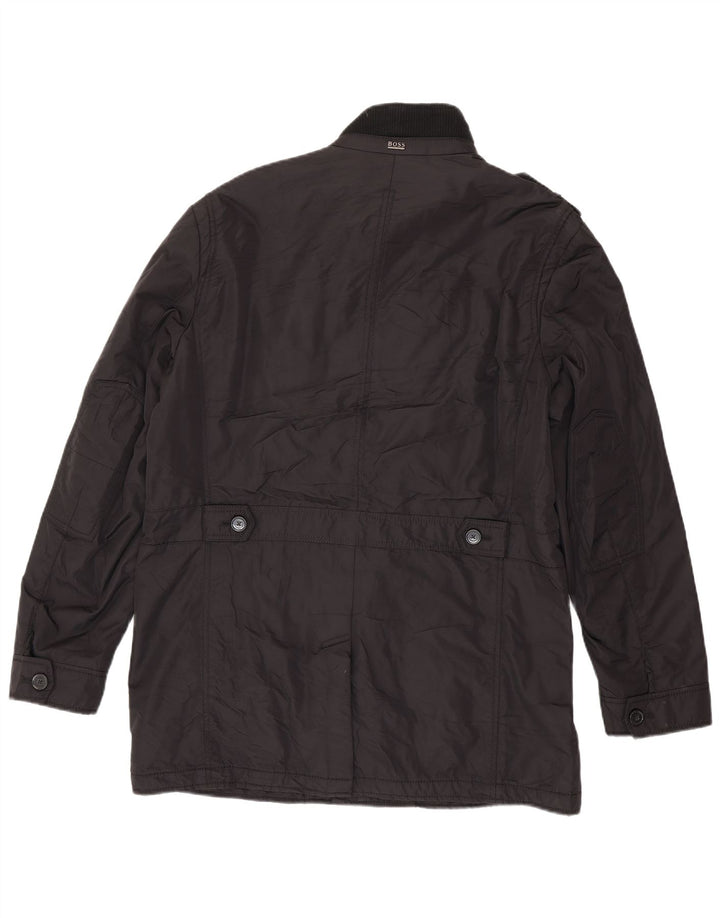 Hugo Boss Mens Utility Jacket UK 54 2XL Black Polyamide