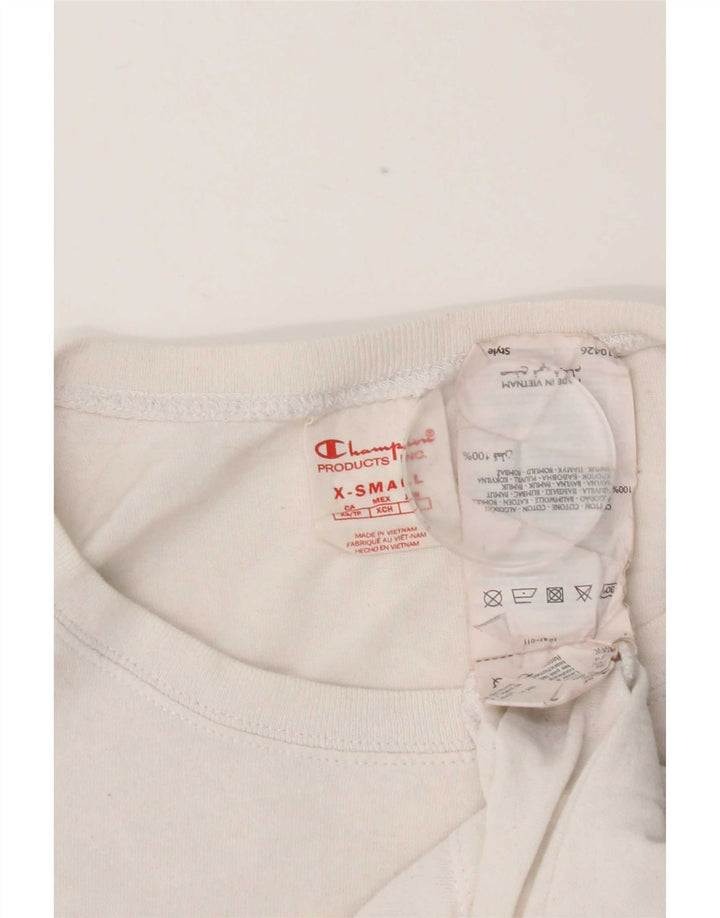 Champion Mens T-Shirt Top XS White Cotton