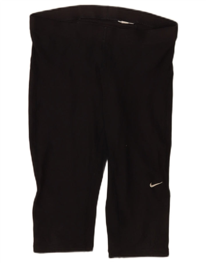 Nike Womens Capri Leggings UK 10-12 Medium Black Polyester