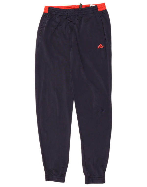 Adidas Boys Tracksuit Trousers Joggers 15-16 Years  Navy Blue Polyester